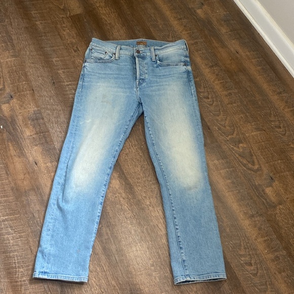 MOTHER THE SCRAPPER ANKLE IN CAMERA OBSCURA HI RISE BUTTON FLY STRETCH DENIM - Picture 6 of 12